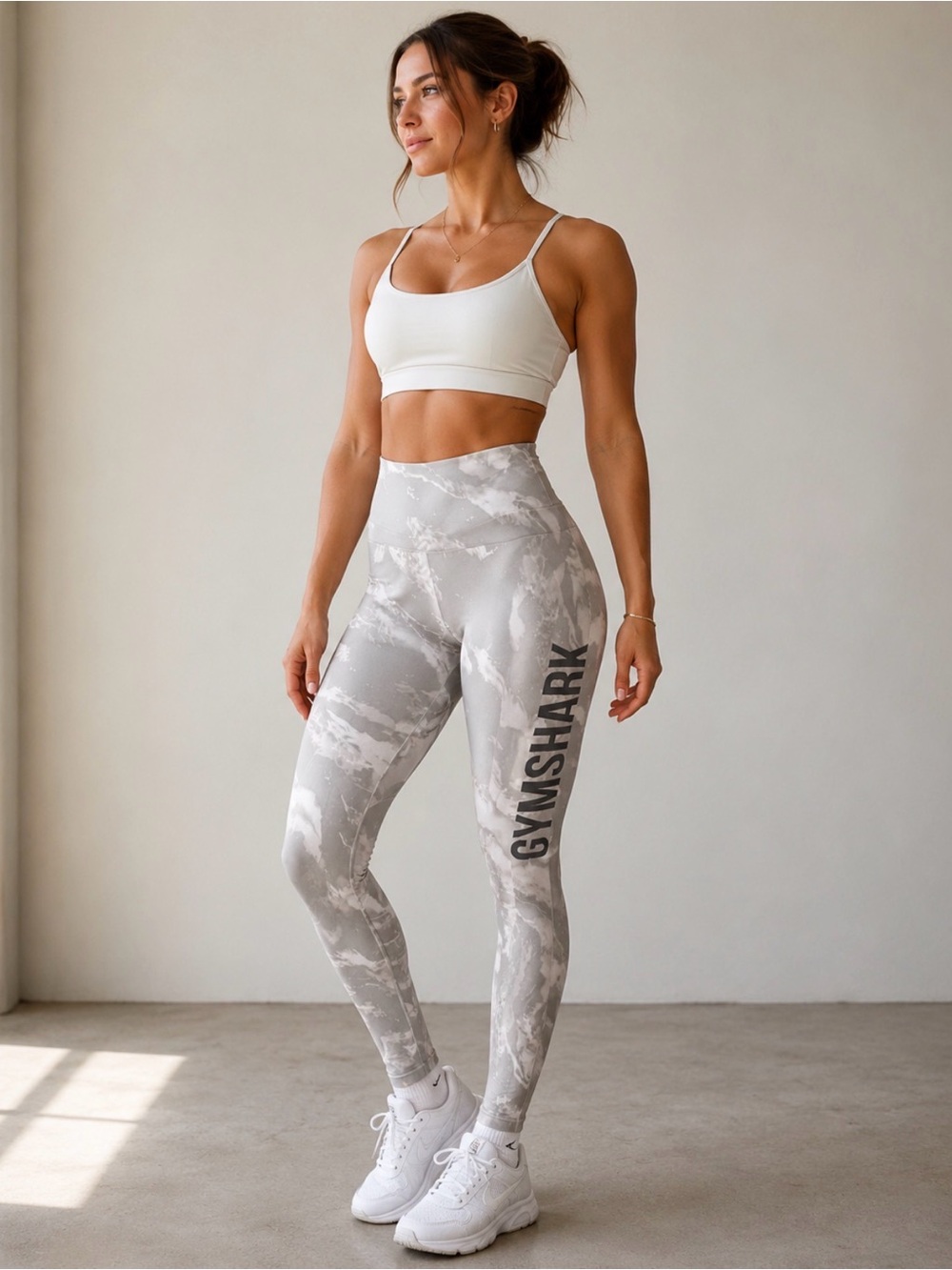 Gymshark Gray Marble High Waisted Leggings Size Small